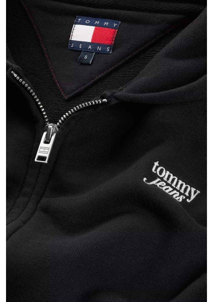 Kadın Tjw Fermuarlı Kapüşonlu Sweatshirt - Siyah modelleri