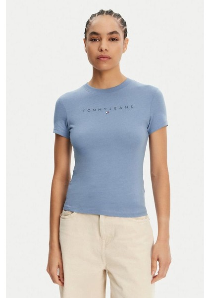 Kadın Tjw Tonal Linear T-Shirt - Mavi