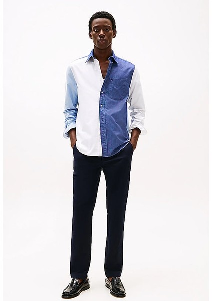 Erkek Th Denton Düz Paça Chino Pantolon - Lacivert fiyatları