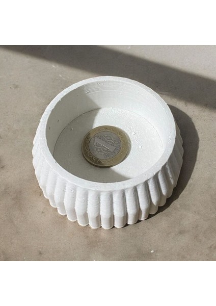 2 Li Küpe Takılık Kolye Mumluk Beton Dekoratif Obje Şam’dan Tealight