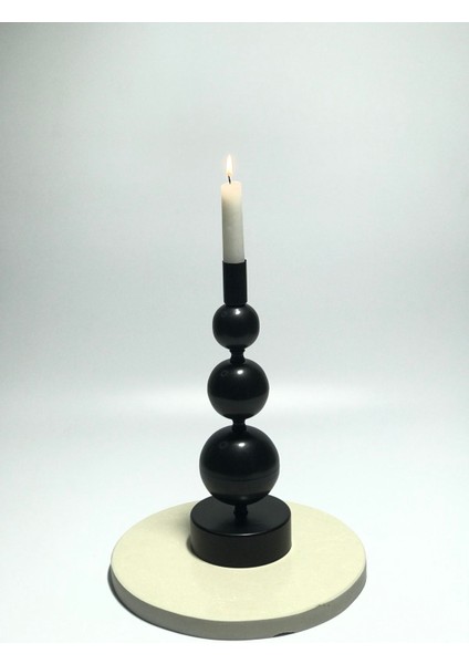 Modern Metal Şamdan, Kule Siyah Şamdan & Mumluk fiyatları