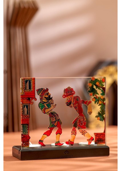 Hacivat ve Karagöz 3'lü Mumluk