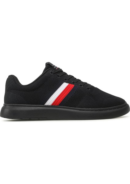 Lightweight Cupsole Knit Stripes Sneakers