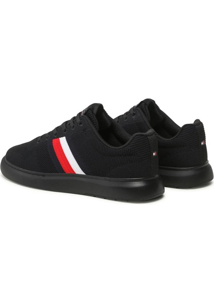 Lightweight Cupsole Knit Stripes Sneakers