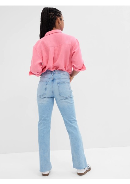 Mid Rise Destructed 90S Loose Washwell™ Jean Pantolon