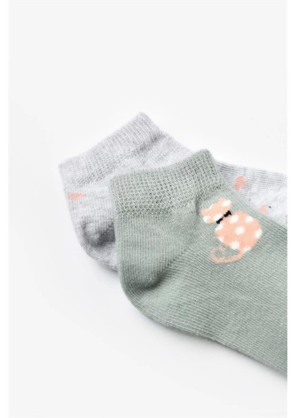 Cat 2'li Yaş Patik Çorap Mint Gri fiyatları