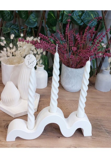 Dalgalı Şamdan Mumluk