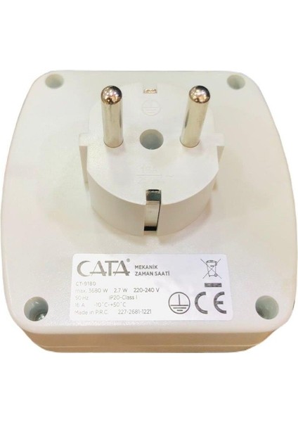 CT-9180 Mekanik Yeni Nesil Minimal Tasarım Zaman Ayarlı Priz