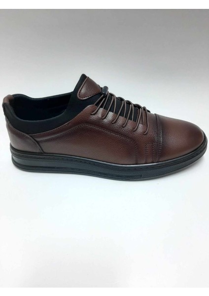 Hakiki Deri Günlük Kahverengi Hafif Taban Yazlık Bağcıksız Erkek Ayakkabı C-855254196HSA