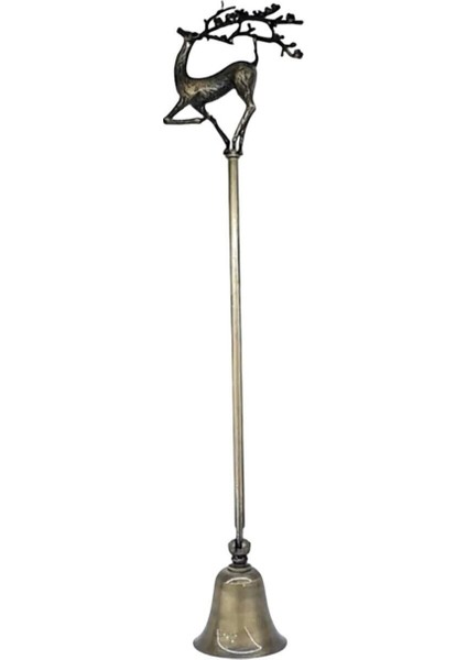 Çiçek Boynuzlu Geyikli Mum Söndürücü-Eskitme(Antik)