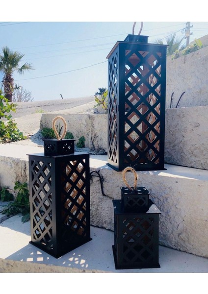 Üçlü Siyah Mumluk