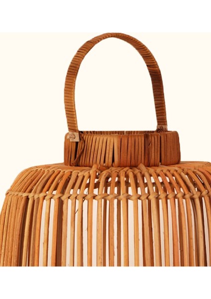 Meander El Yapımı Dekoratif Rattan Mumluk 28 x 50 x 70 8937