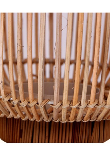 Meander El Yapımı Dekoratif Rattan Mumluk 28 x 50 x 70 8937