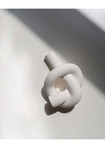 Düğüm Mumluk Dekoratif Beton Şamdanlık