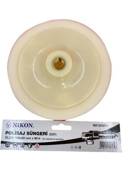 15050BS Polisaj Süngeri 150 mm Beyaz Sert
