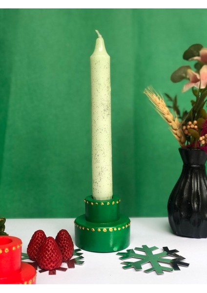 Yılbaşı Temalı Şamdan Mumluk Gold Detaylı Şamdan Mumluk fiyatları