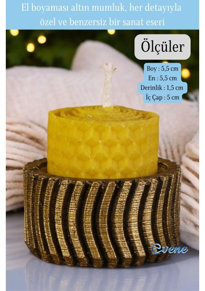 Altın Eskitme Mumluk Şamdan Tealight Mum Uyumlu Tekerlek Model fiyatları