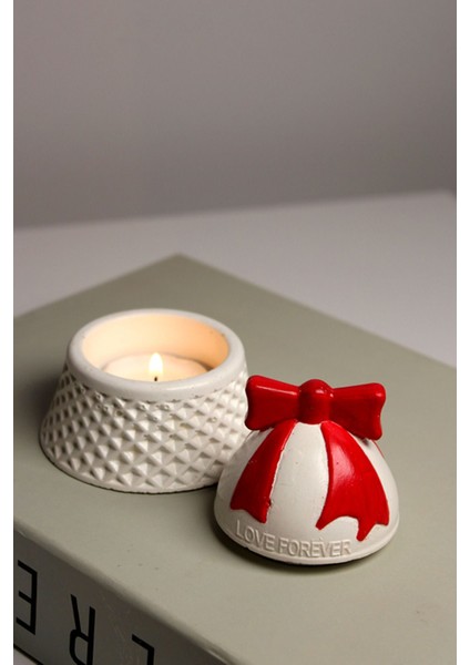 Love Forever Çan Beton Tealigt Mumluk modelleri