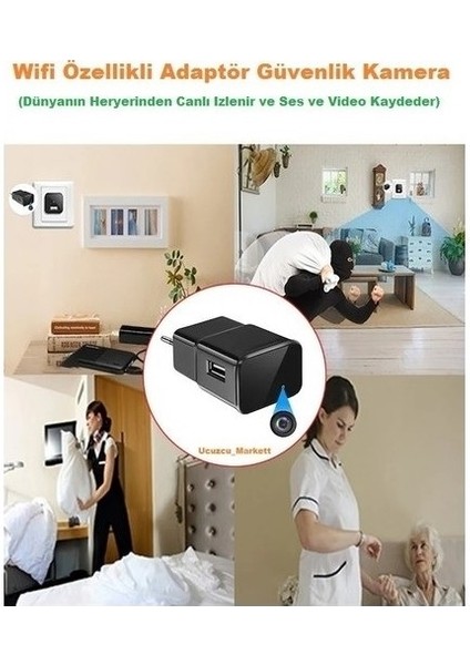 Wifi Güvelik Adaptör Kamera Dünyanın Her Yerinden Canlı Izleme