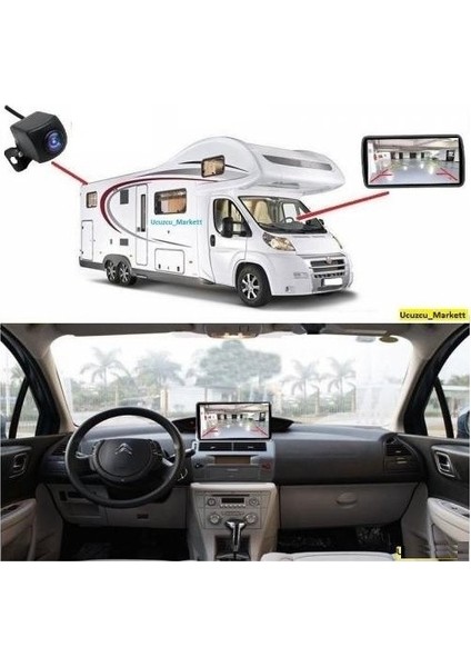 Karavan Için Kablosuz Geri Görüş Wifi Kamera Internet Gerekmez