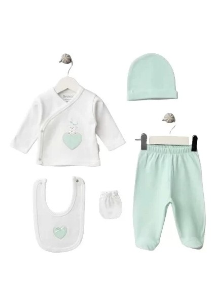 Kalpli Tavşan 5'li Zıbın Set Mint