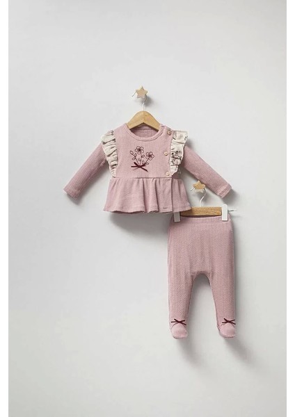 Baby Vintage Rose Zıbın Takım Gül Kurusu