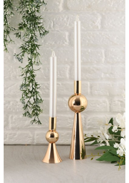 Güneş 2'li Metal Şamdan Gold Renk, Ev Dekorasyon 2'li Geometrik Mumluk fiyatları