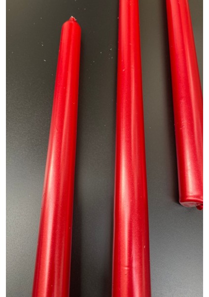 Süper 3'lü Şamdan Mum Parlak Mum Metalik Kaplama Gövde Uzun Çubuk Konik Mum fırsatları