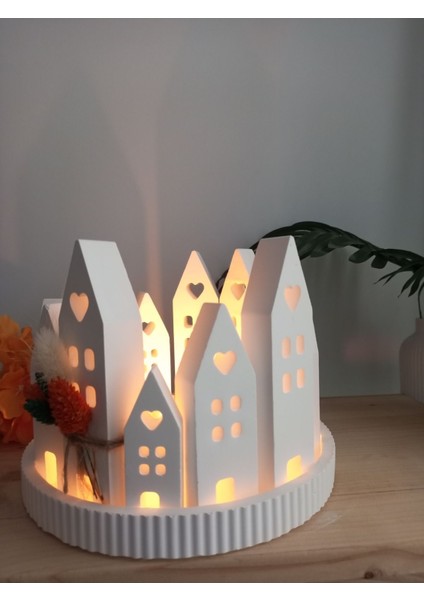 Dekoratif Mumluk Ev Set Dekorasyon Ev Hediyelik Şamdan Mum Candle Noel Yılbaşı Hediyesi indirimleri