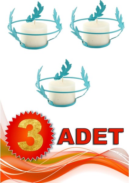 Haliç 3.lü Set Mumluk Turkuaz