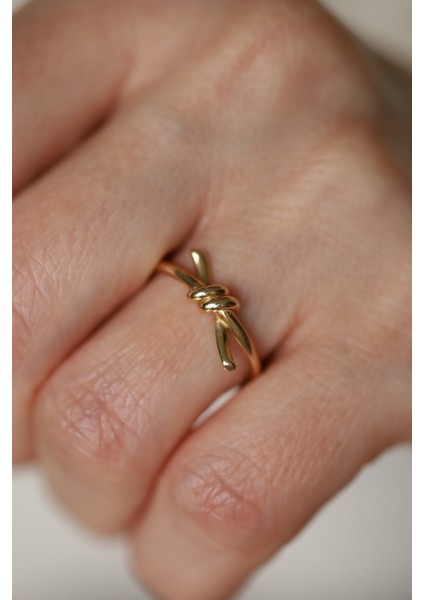 14 Ayar Altın Düğüm Yüzük modelleri