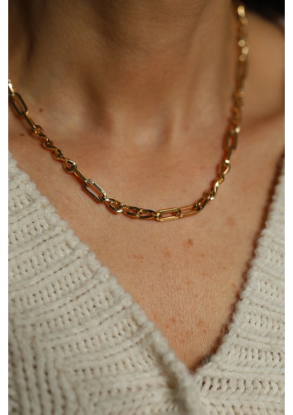 14 Ayar Altın Cetaş Ataç Detaylı Bukle Zincir fiyatları