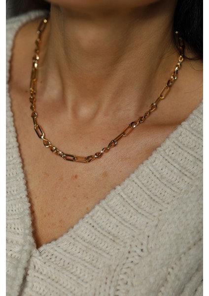 14 Ayar Altın Cetaş Ataç Detaylı Bukle Zincir fırsatları