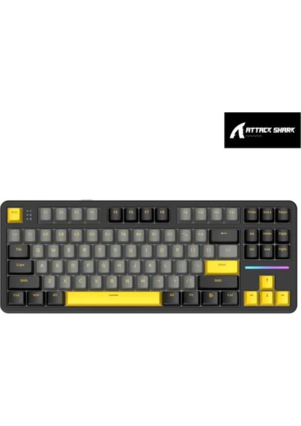 Attack Shark X87 Star Black Rgb App Uygulamalı Sberry Switch Trimode Profesyonel Gaming Oyuncu Klavye