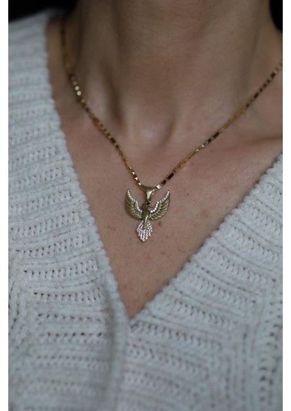 14 Ayar Altın Anka Kuşu Kolye Ucu modelleri