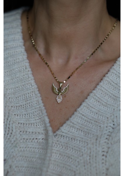 14 Ayar Altın Anka Kuşu Kolye Ucu fırsatları