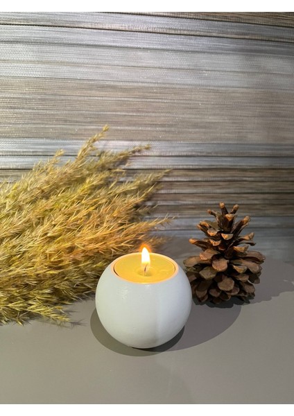 Tealight Beton Mumluk Dekoratif Mumluk Oval Geometrik Beton Mumluk Küre Mumluk fiyatları