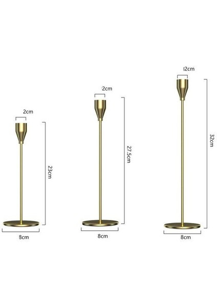 3lü Gold Şamdan Seti indirimleri