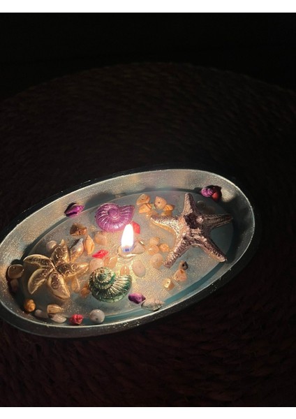 El Yapımı Deniz Temalı Kokulu Soya Mum - Dekoratif Mumluk- Şık Hediye& Hediye Paketi fiyatları