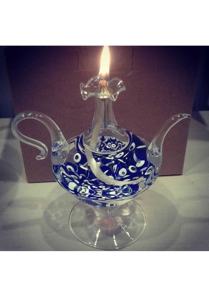 Cam Kandil Nazar Boncuklu Aladdin Model
