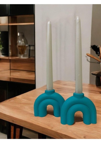 El Yapımı Minimalist Modern ve Şık Seramik Şamdan Mumluk