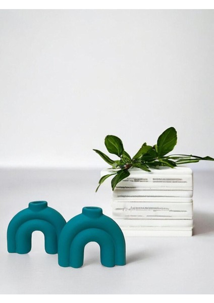 El Yapımı Minimalist Modern ve Şık Seramik Şamdan Mumluk