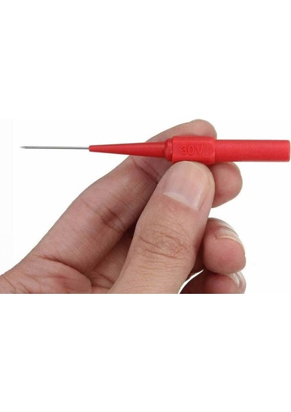 2 Adet Iğne Tip Multimetre Test Prob Ucu 30V 1A Banana Uyumlu Izoleli Paslanmaz Çelik Ölçüm Pini