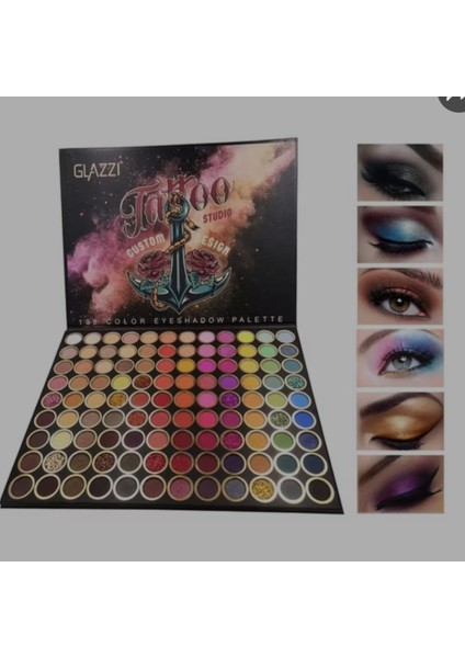 Glazzı Tattoo Studio 108 Renkli Far Paleti