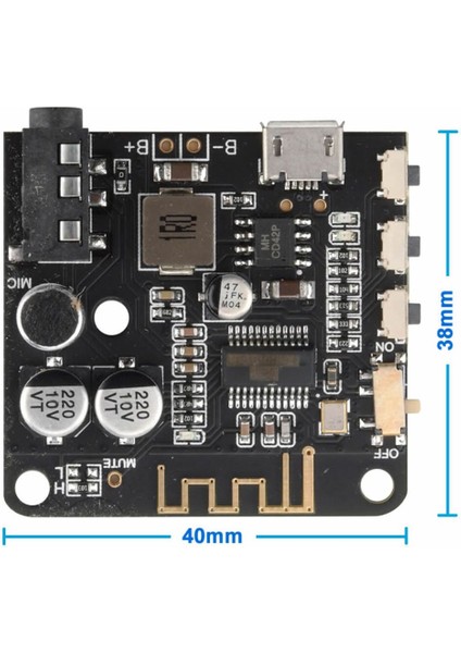 Bluetooth 5 Pro Kablosuz Ses Çalma Modülü Mikrofon Giriş Stereo Müzik Mp3 3.7V Lityum Pil Batarya fiyatları