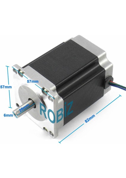 57HS8230 Nema 23 Step Motor 2.2nm 3.6V 3A 6mm Mil 2 Faz 1.8 Derece 200 Adıım 3D Yazıcı Printer fiyatları