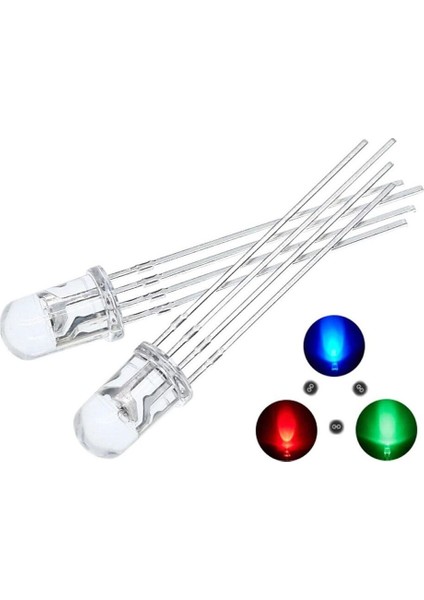 5mm Rgb LED Ortak Anot 4 Pin Multicolor Diyot Işık Lamba Light indirimleri