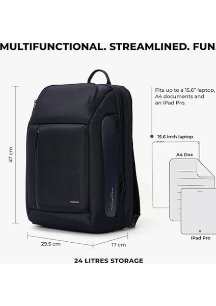 The Transit Sırt Çantası Pro 24L Premium Naylon 15.6" Çok Amaçlı Dizüstü Bilgisayar Sırt Çantası