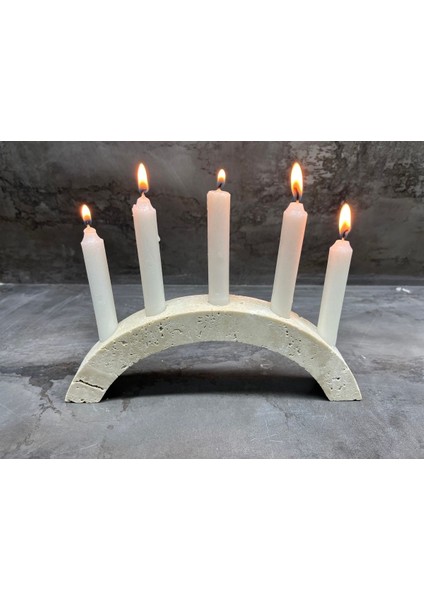 Doğal Traverten Mermer Mumluk modelleri