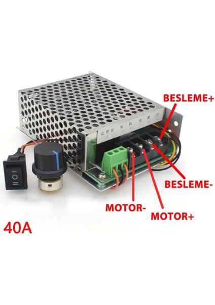 40A 50V Dc Motor Hız Kontrol Devresi Ayarlanabilir Motor Sürücü